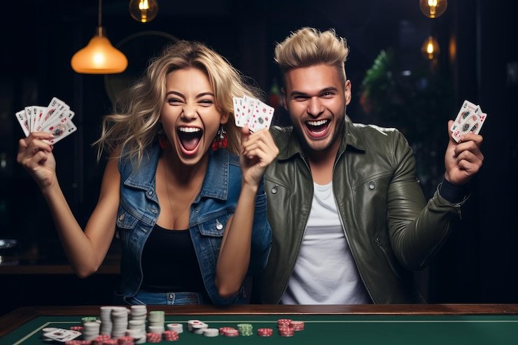 Antarmuka mobile responsif untuk bermain di meja blackjack